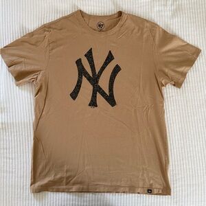 47 Tan Yankees Logo T-Shirt